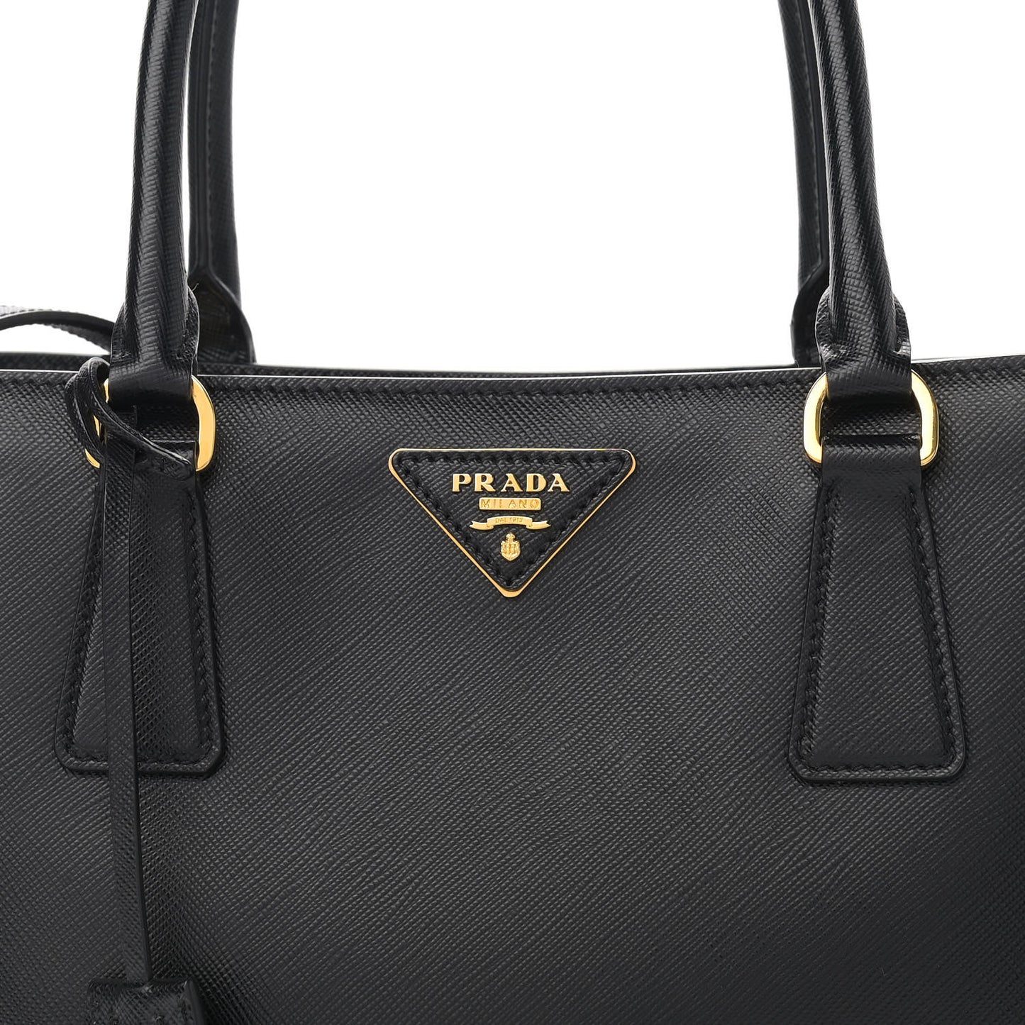 Saffiano Lux Medium Tote Black