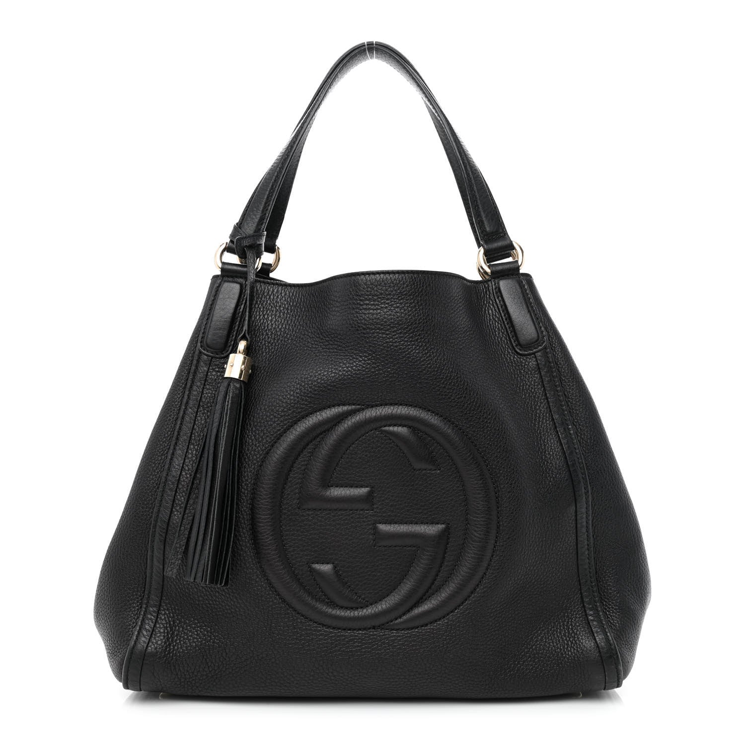 Gucci Pebbled Calfskin Medium Soho Shoulder Bag Black 1 of 11