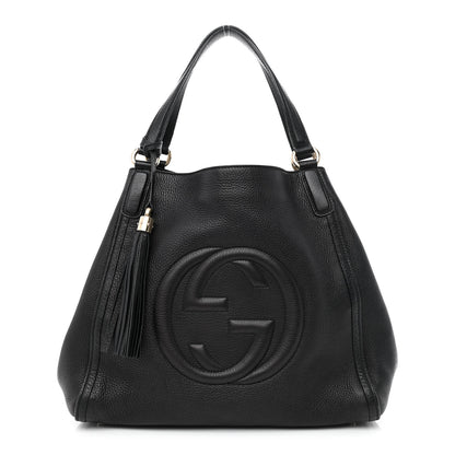 Gucci Pebbled Calfskin Medium Soho Shoulder Bag Black 1 of 11