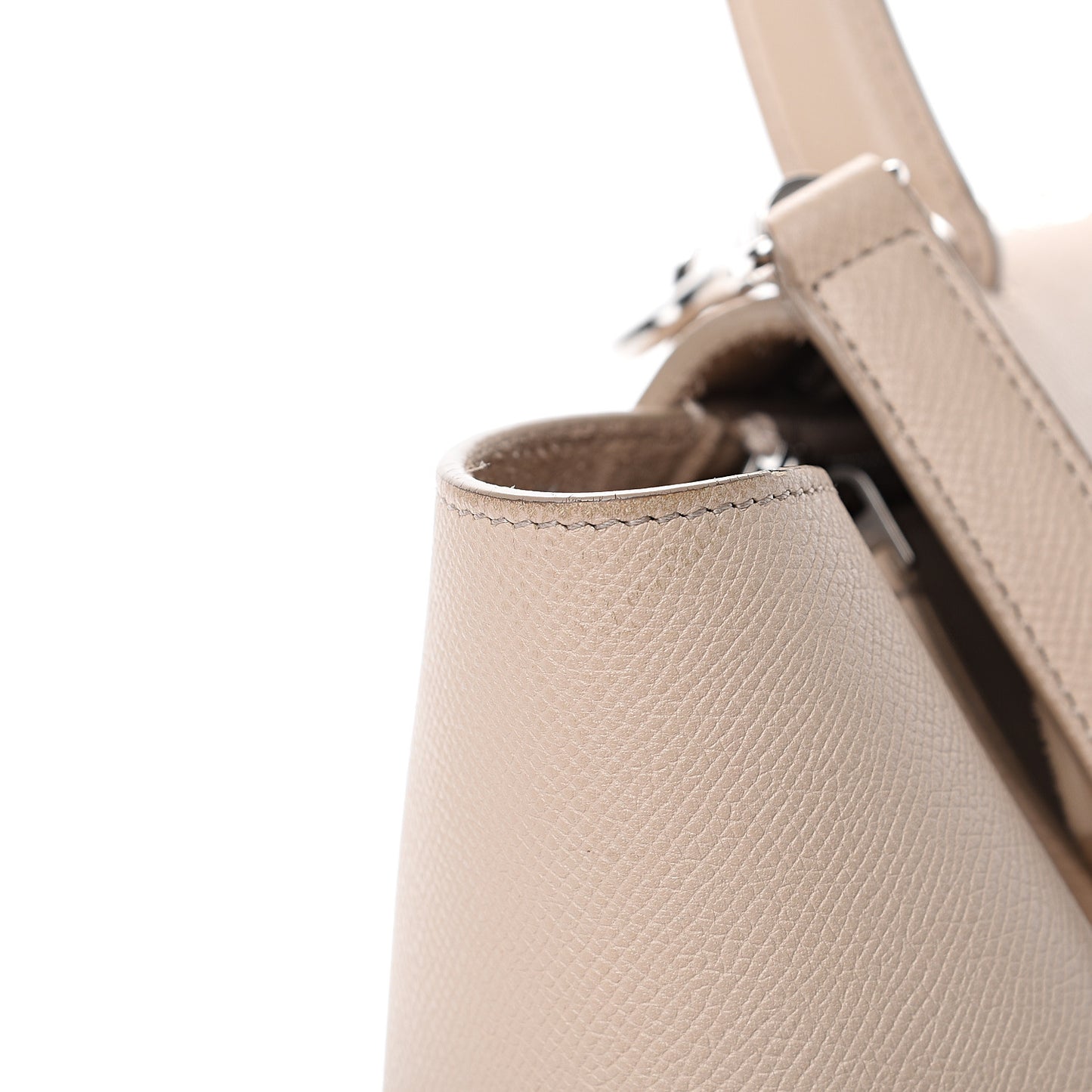 Grained Calfskin Mini Belt Bag Light Taupe