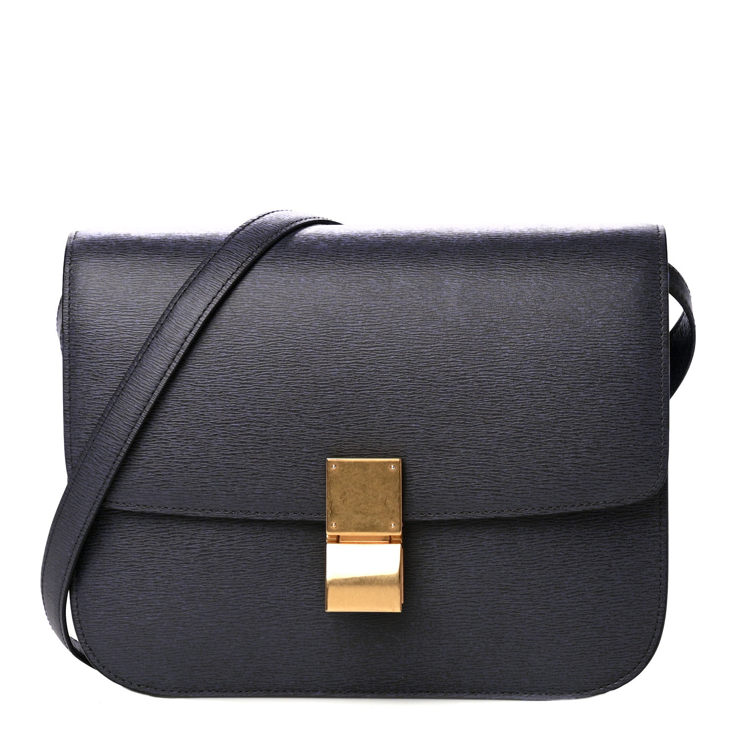 Celine Liege Calfskin Medium Classic Box Flap Bag Liquorice 1 of 15