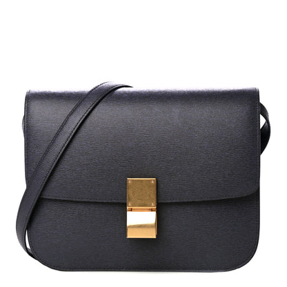Celine Liege Calfskin Medium Classic Box Flap Bag Liquorice 1 of 15