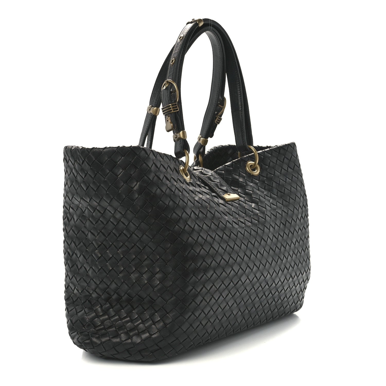 Bottega Veneta Nappa Intrecciato Large Capri Tote Ebano 2 of 11
