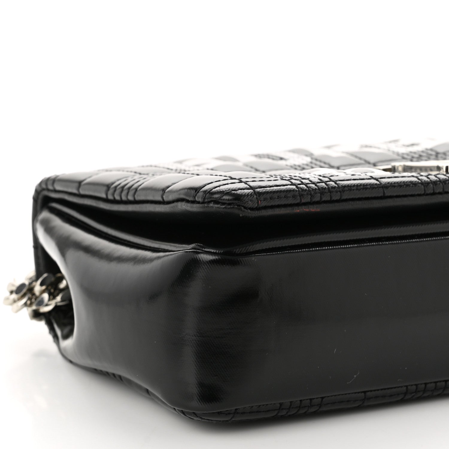 Burberry Patent Quilted Horseferry Print Small Lola Bag Black 8 of 13