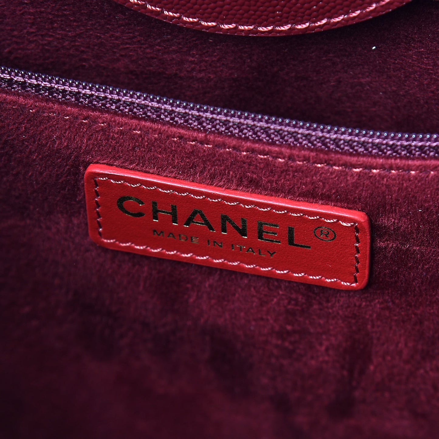 Caviar Small Studded Deauville Tote Burgundy