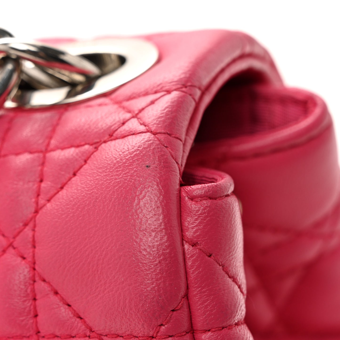 Lambskin Cannage Soft Flap Bag Pink