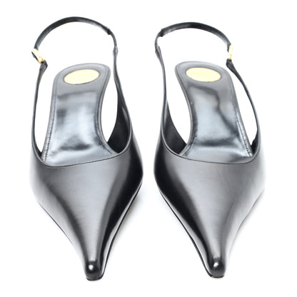 Saint Laurent Nappa Giannutri Vendome Slingback 50mm Pumps 37.5 Black 3 of 9
