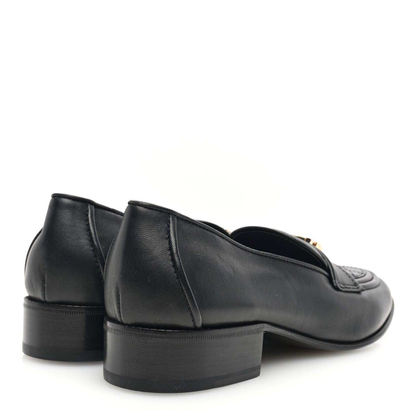 Lambskin Quilted Boy Loafers 39.5 Black