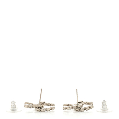 Chanel Crystal Large CC Earrings Silver 3 of 4
