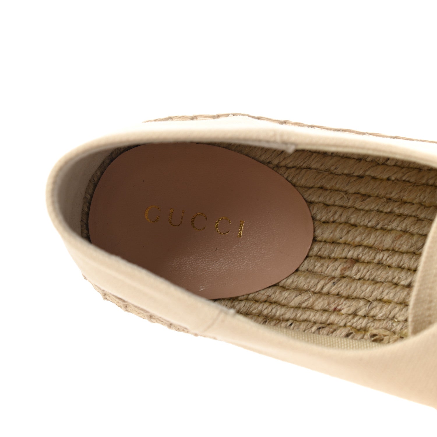 Gucci Canvas Logo Lace-Up Platform Espadrilles 40 Greggio Grege 9 of 11