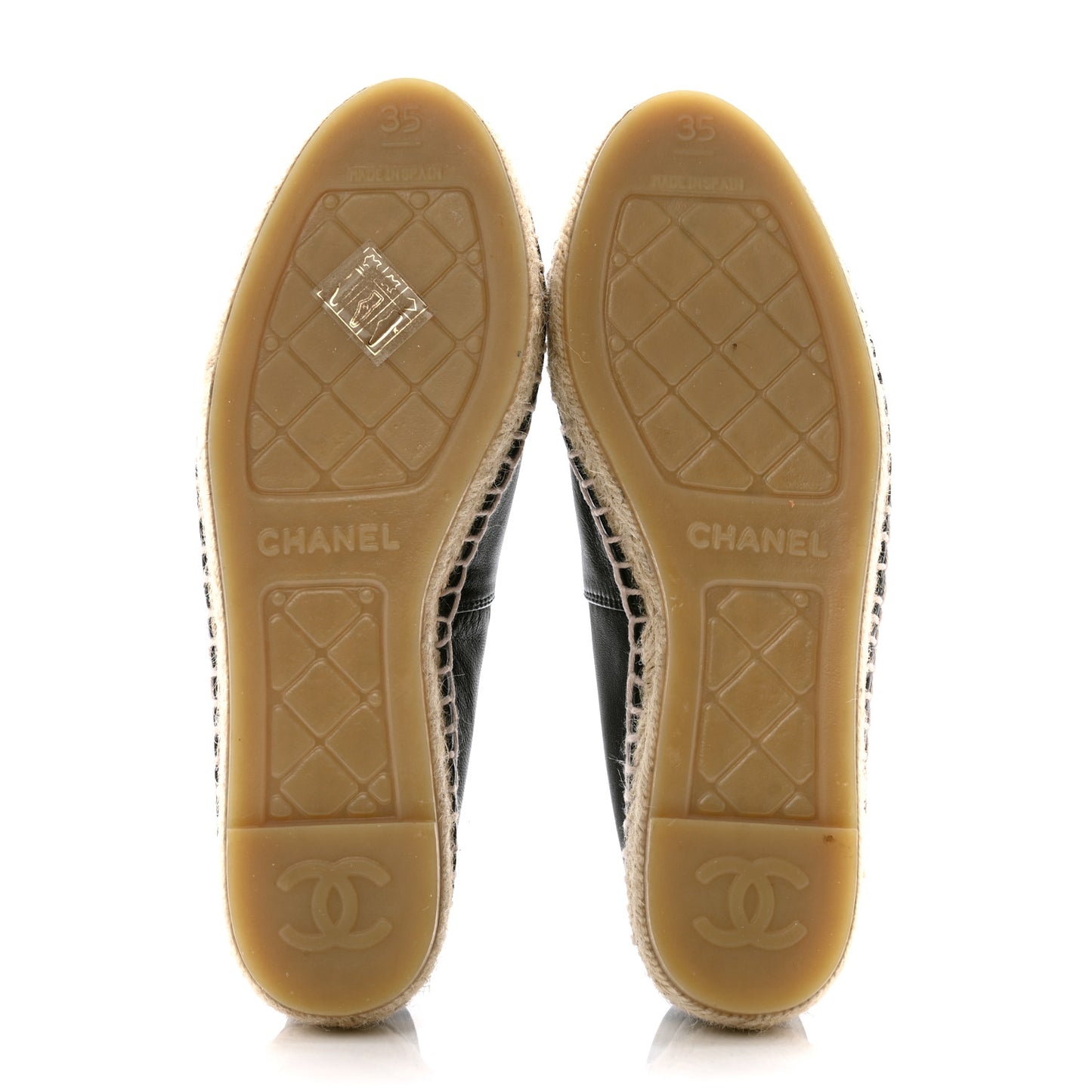 Lambskin CC Espadrilles 35 Black