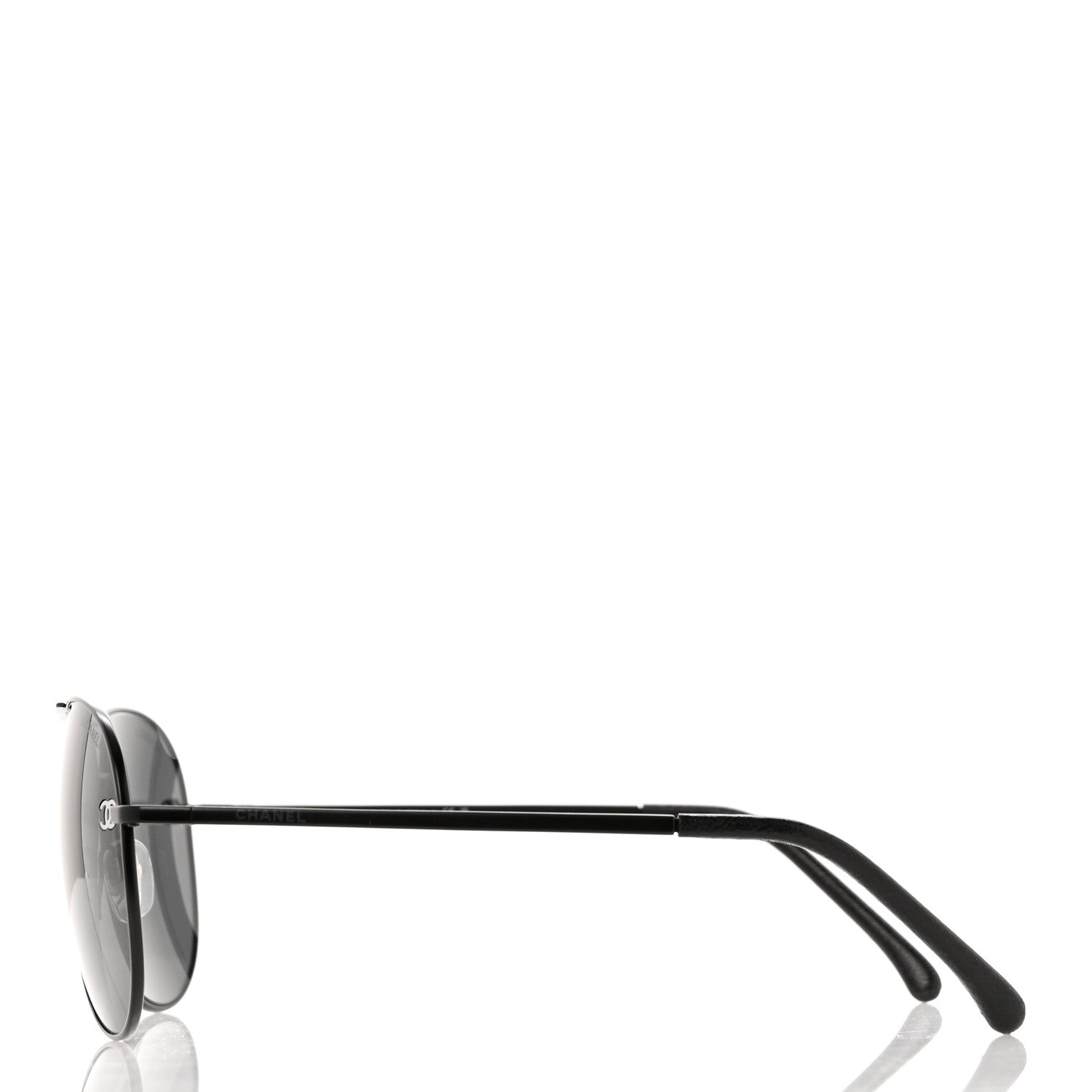 Chanel Aviator CC Sunglasses 4189-T-Q Black 3 of 7