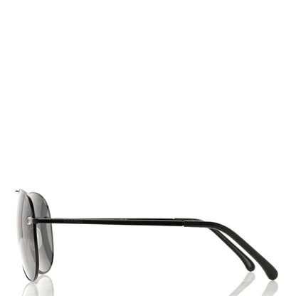 Chanel Aviator CC Sunglasses 4189-T-Q Black 3 of 7