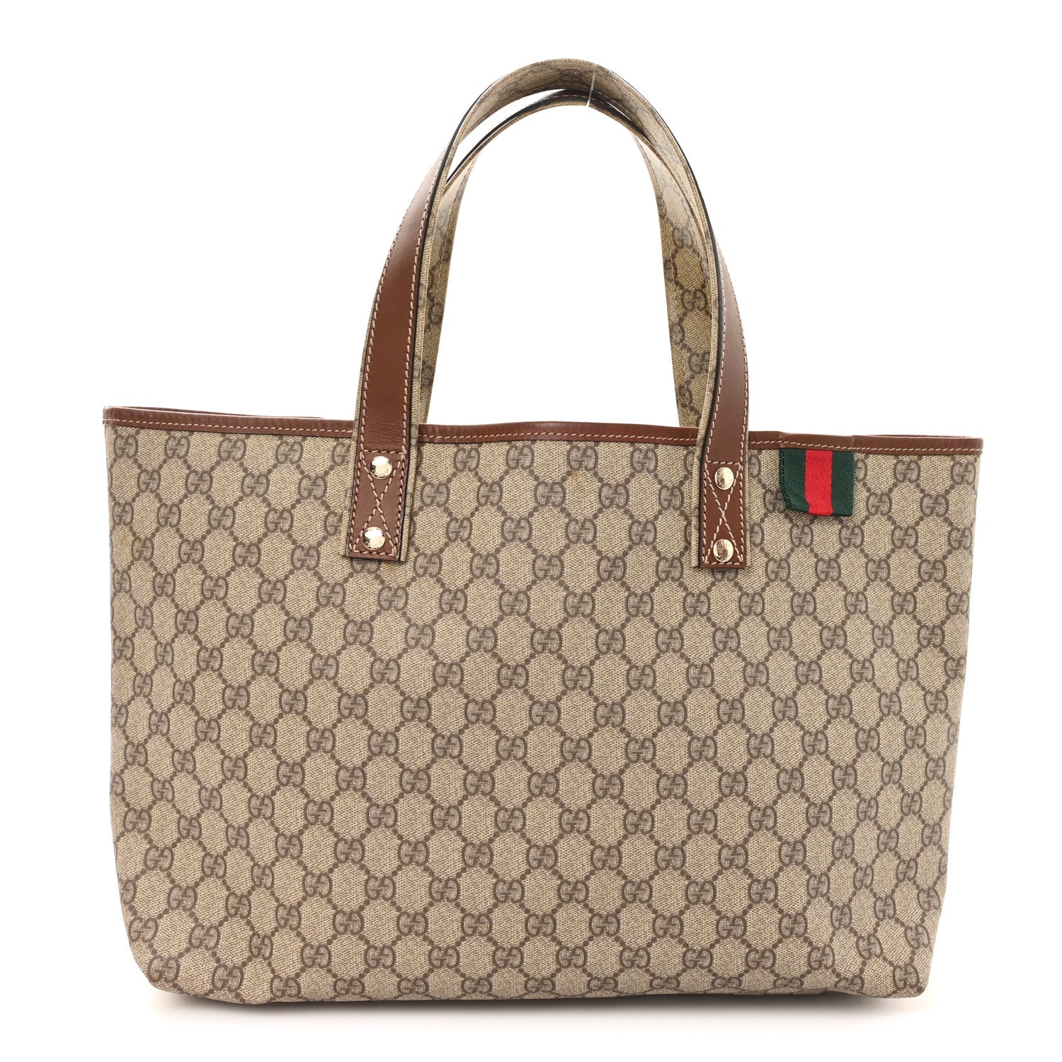 Gucci GG Plus Monogram Medium Signature Web Loop Tote Light Brown 1 of 10
