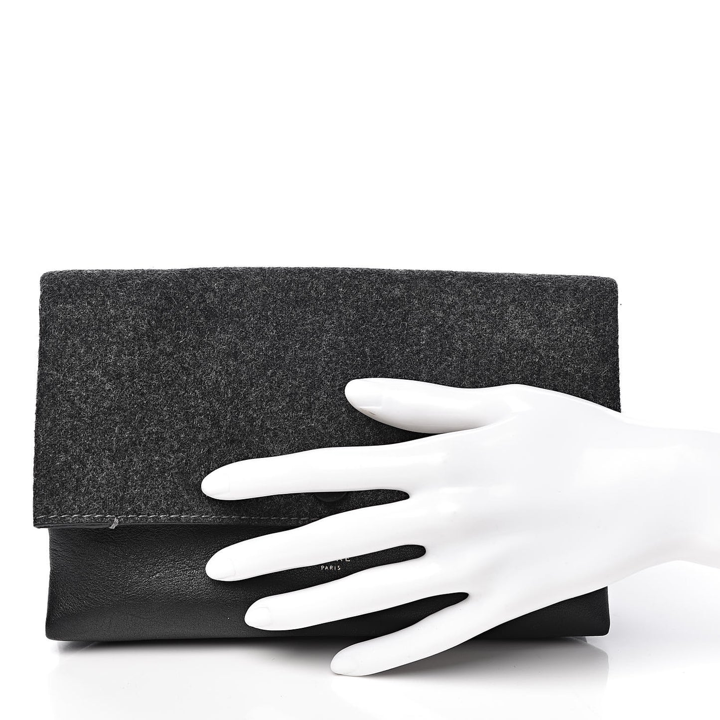 Calfskin Felt All Soft Pouch Grey