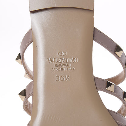 Valentino Garavani Nappa Rockstud Flat Cage Mules 36.5 Poudre 9 of 11