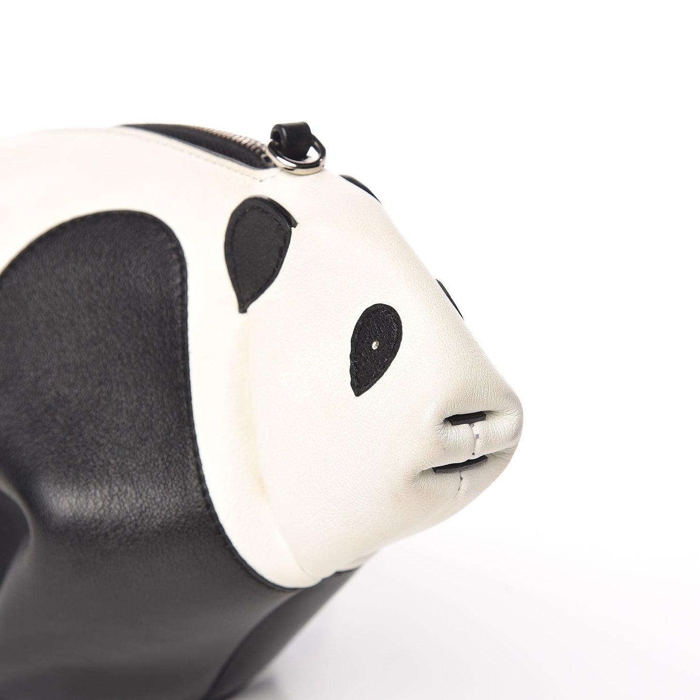 Calfskin Panda Crossbody Black White