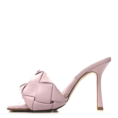 Bottega Veneta Nappa Maxi Intrecciato Lido 90mm Mule Sandals 38 Magnolia 1 of 10