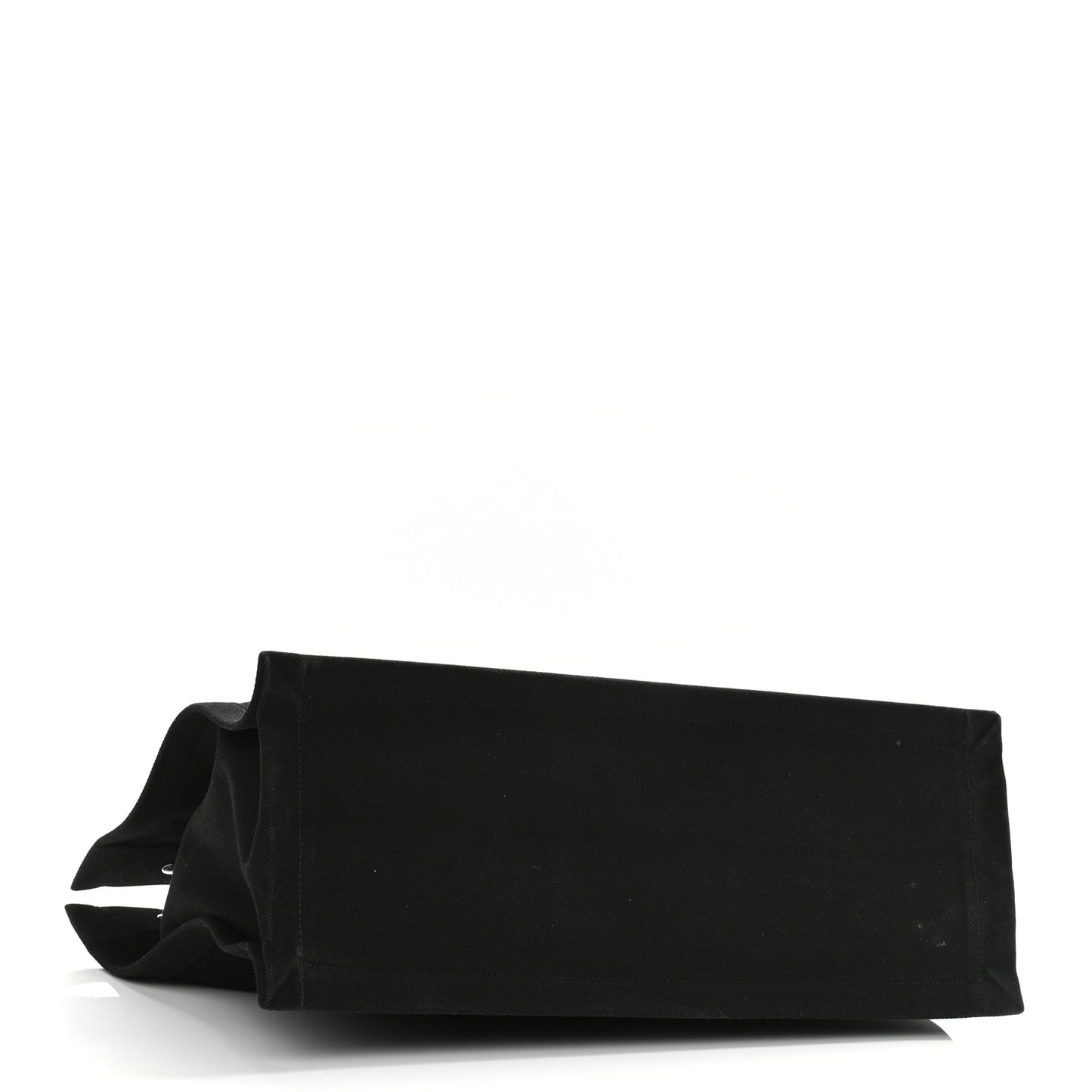 Linen Calfskin Rive Gauche Tote Black