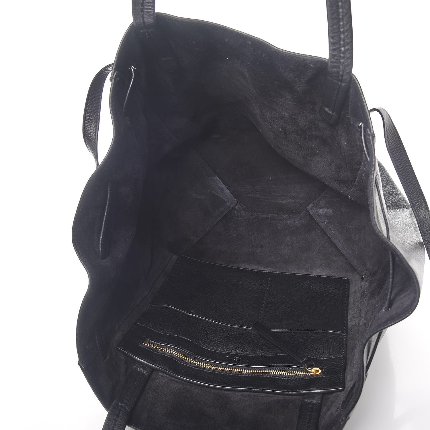 Celine Soft Grained Calfskin Small Belt Cabas Phantom Black 5 of 11