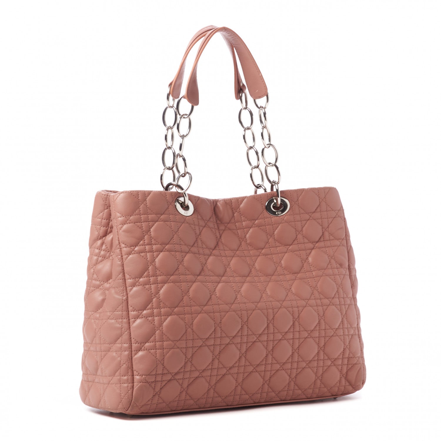 Christian Dior Lambskin Cannage Large Dior Soft Shopping Tote Bois de Rose 2 of 20