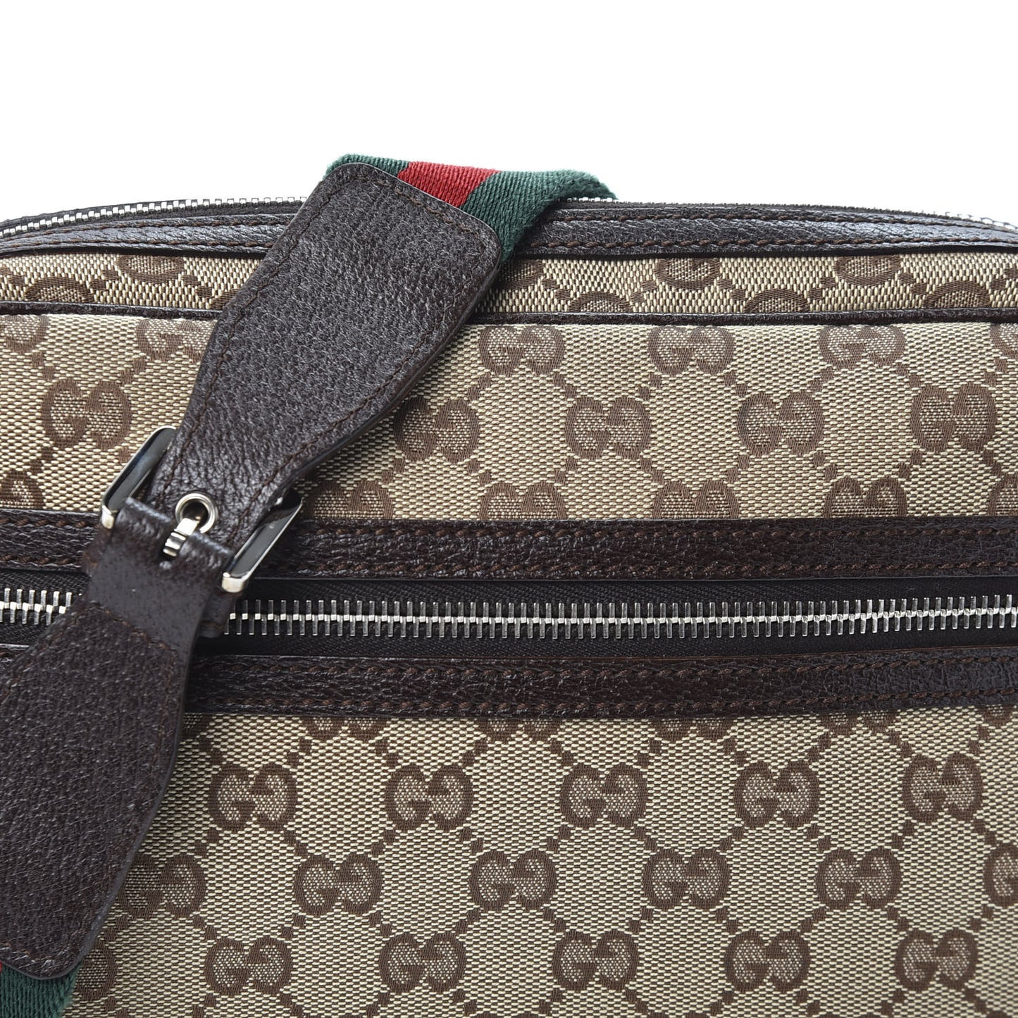 Monogram Signature Web Camera Bag Brown