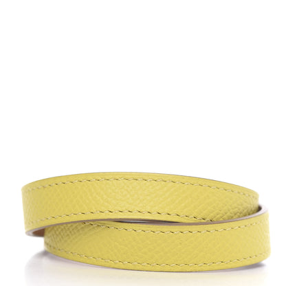 Hermes Epsom Kelly Double Tour Bracelet M Lime 2 of 5