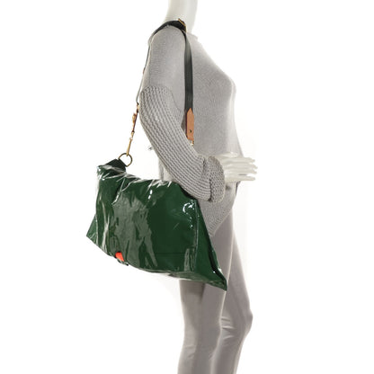 Louis Vuitton Patent Lambskin Raindrop Besace Emeraude 2 of 8