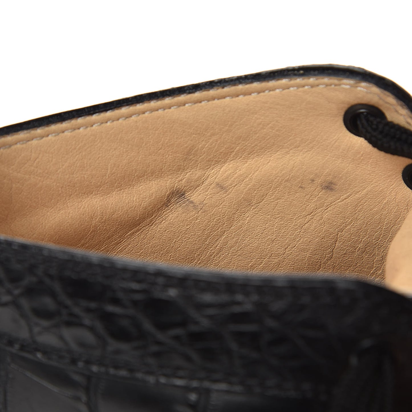 Matte Crocodile Mens Louis Flat Sneakers 40 Black
