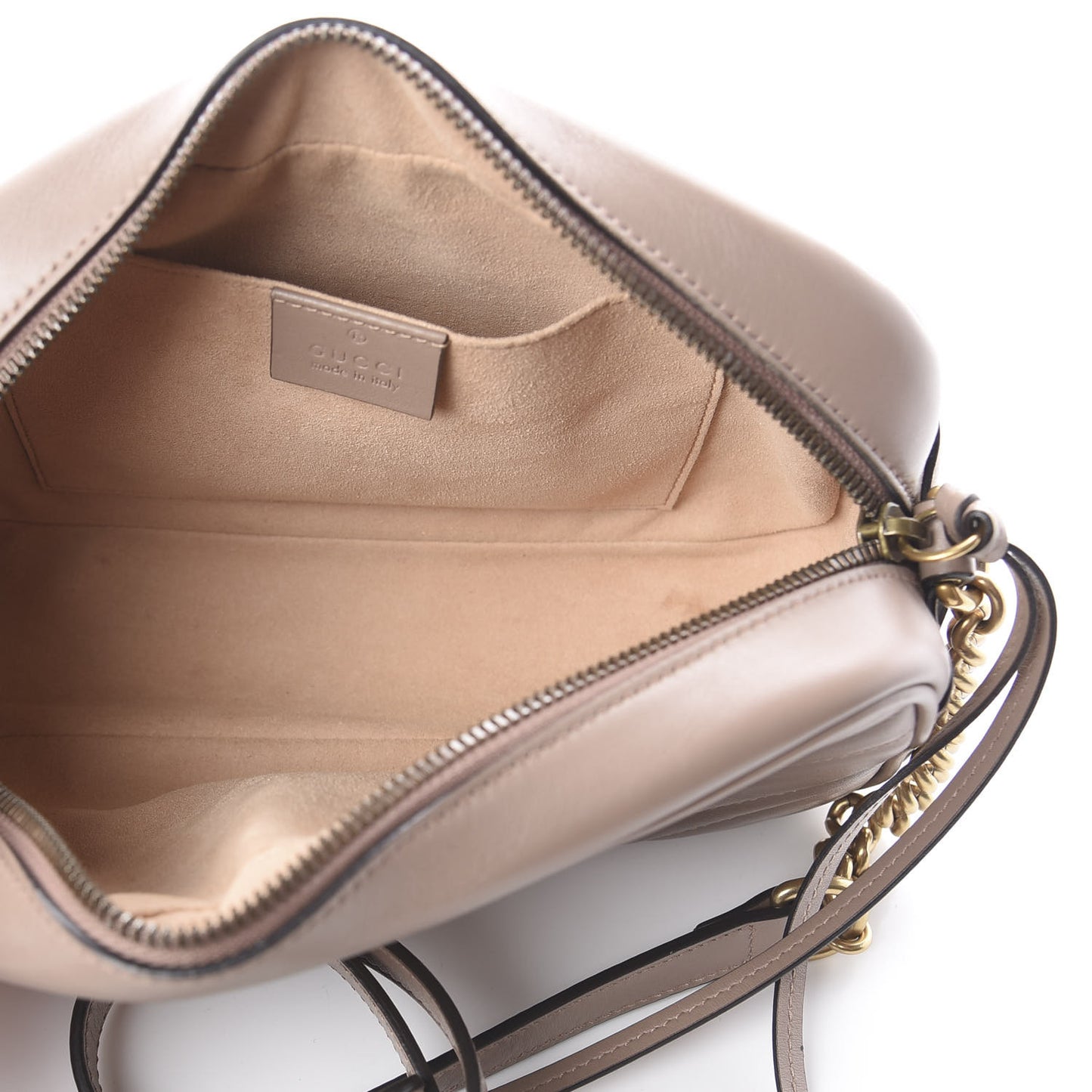 Calfskin Matelasse Small GG Marmont Chain Shoulder Bag Porcelain Rose