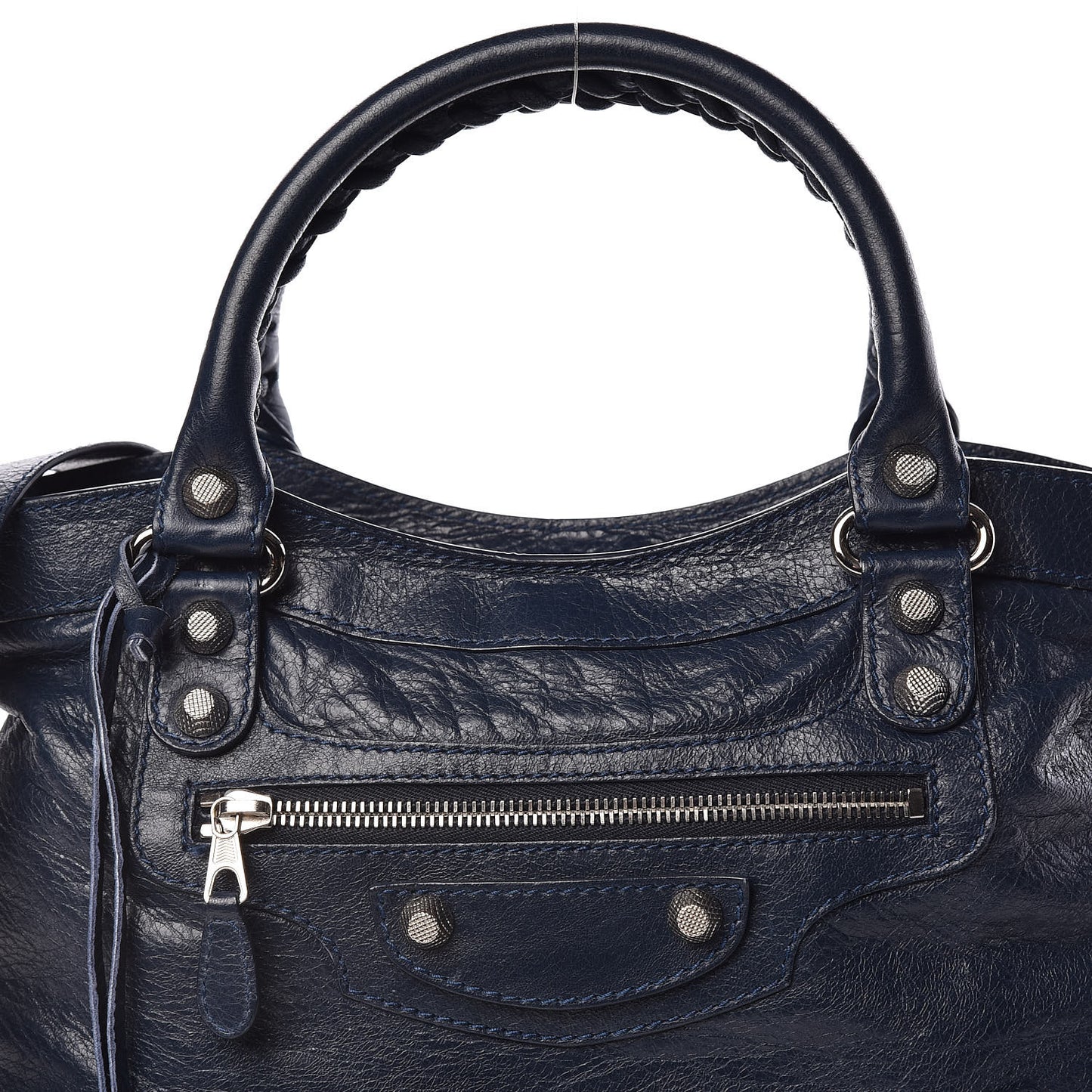 Agneau Giant 12 Silver Hardware Town Bleu Obscur