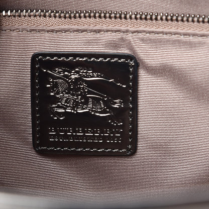 Burberry Patent Supernova Check Medium Denham Tote Dark Nickel 6 of 12