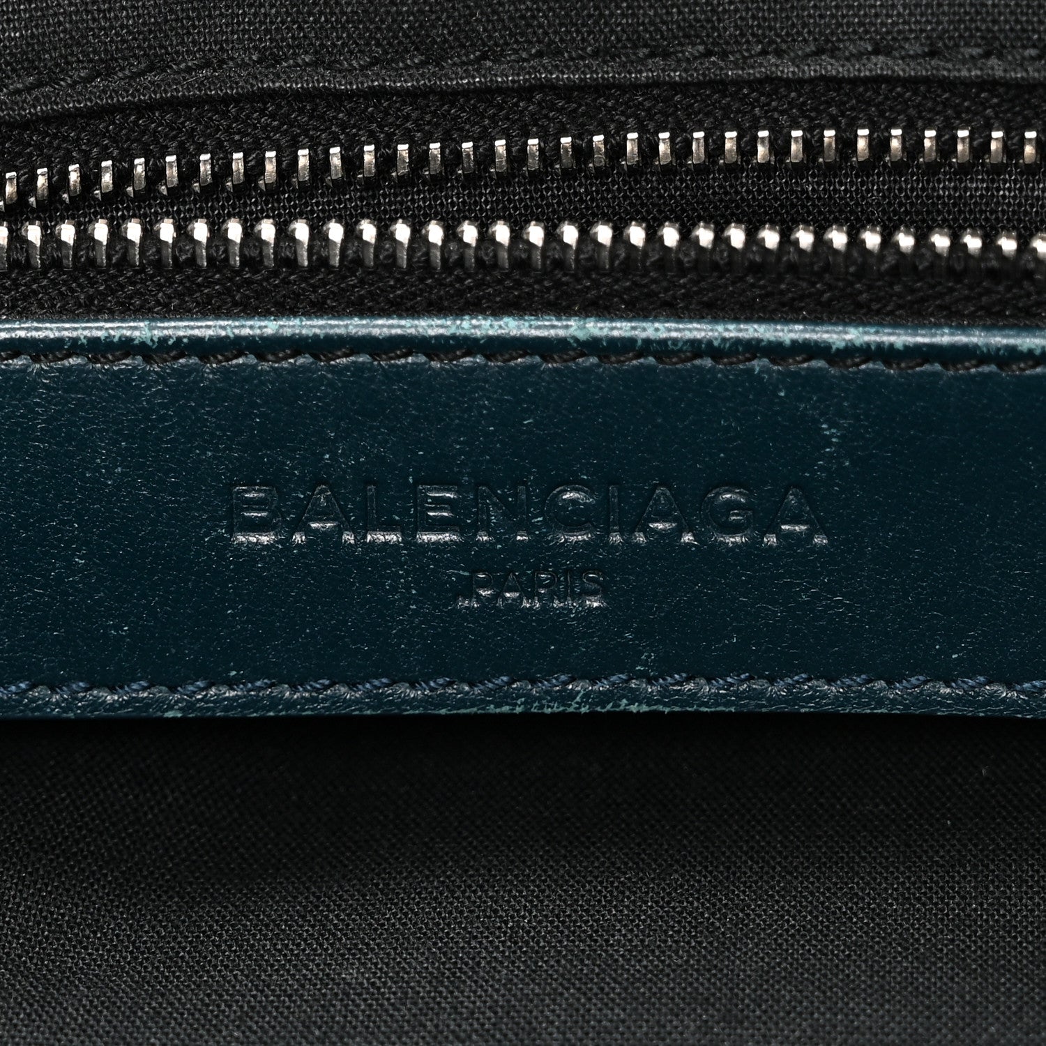 Balenciaga Chevre Silver Metallic Edge Hardware City Bleu Paon 7 of 11