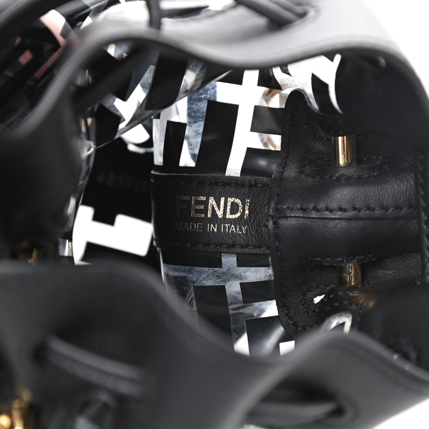 Fendi TPU FF Vitello Grace F is Fendi Mini Mon Tresor Bucket Bag Black 6 of 10