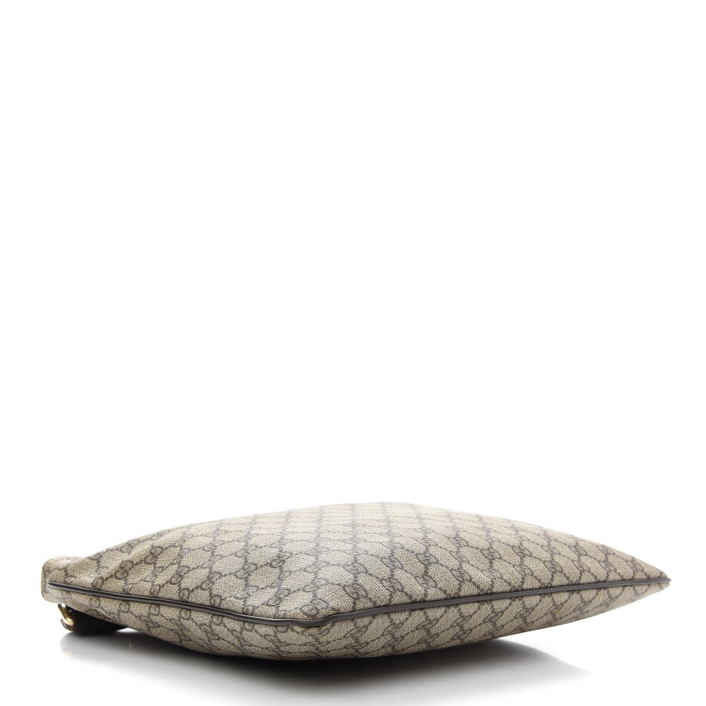GG Supreme Monogram Medium Flat Messenger Bag Dark Brown