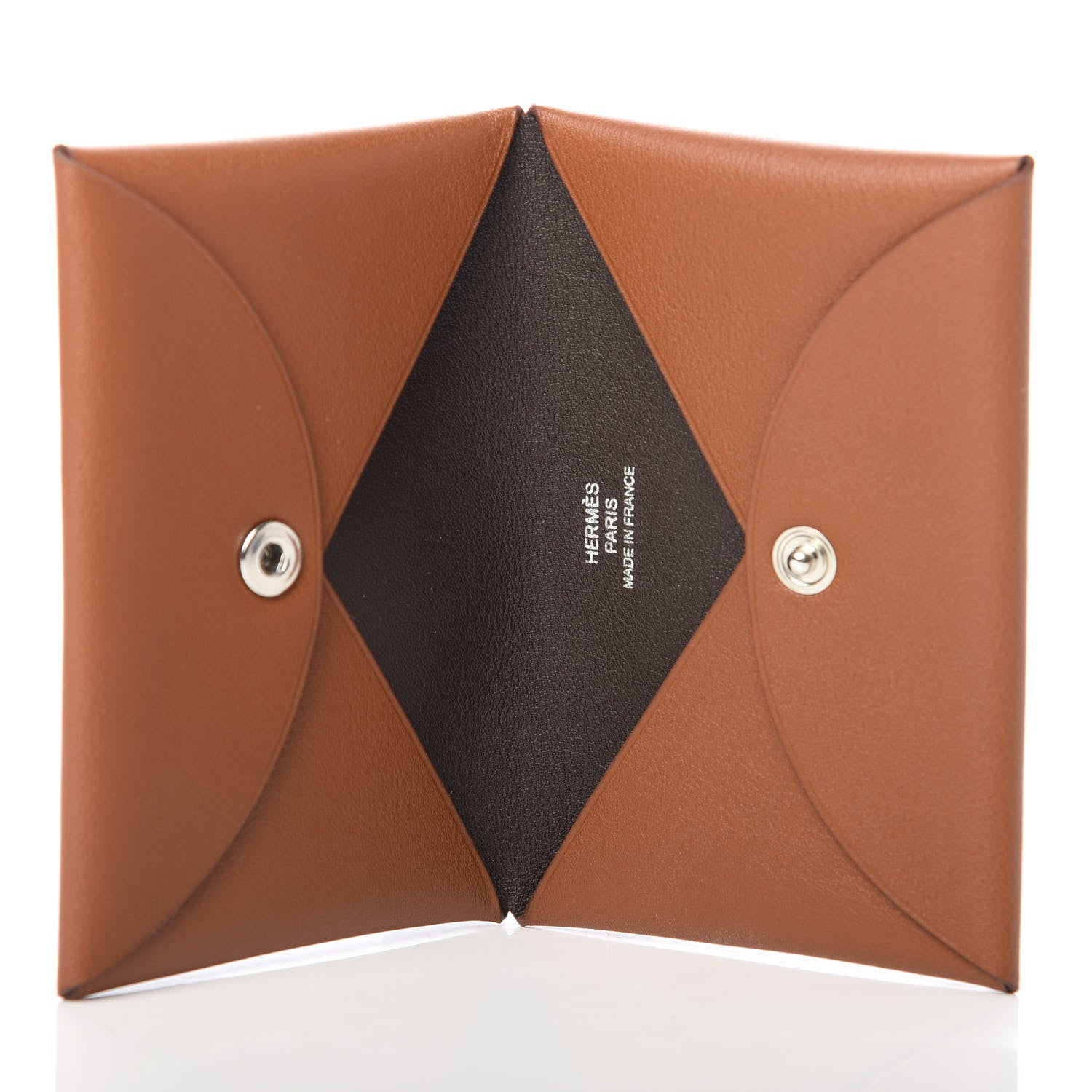 Hermes Swift Calvi Card Case Gold Havane 5 of 7