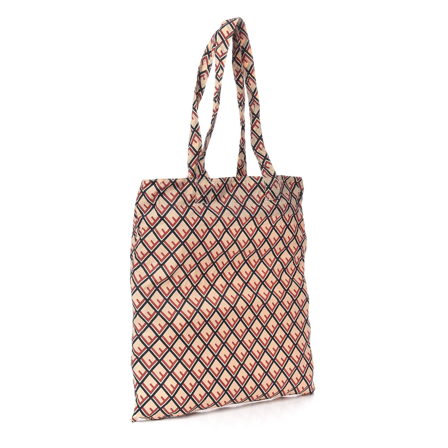 Fendi Nylon Calfskin Stamp Patch Help Bag Charm Strawberry Cream 5 of 11
