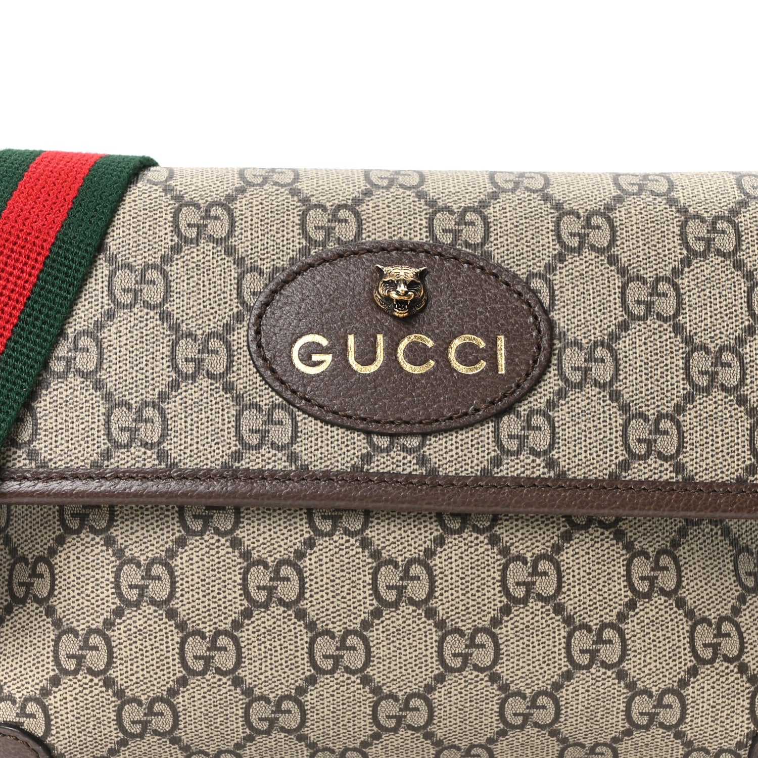 Gucci GG Supreme Monogram Neo Vintage Web Belt Bag Brown 8 of 10
