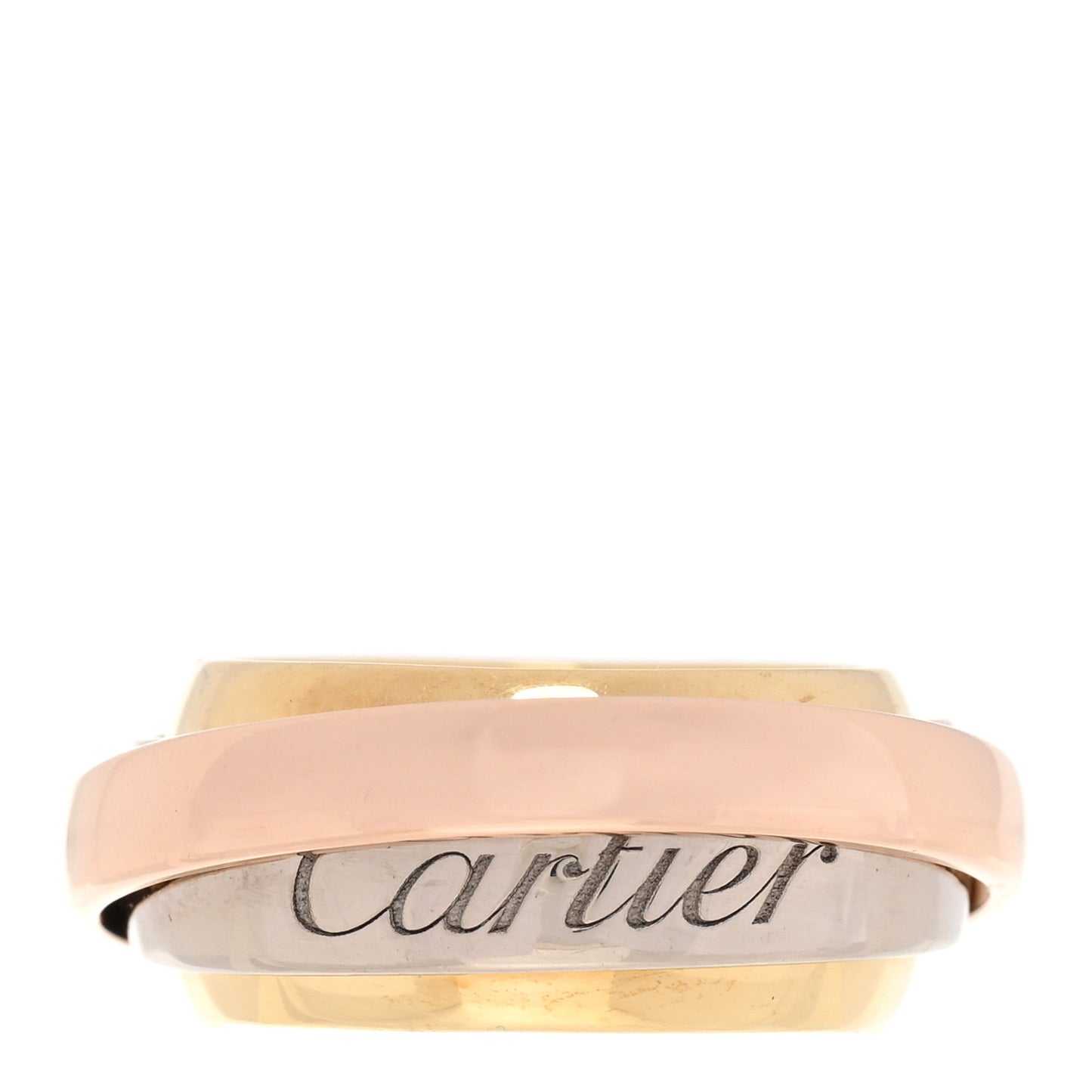 18K Pink Yellow White Trinity Must Essence Ring 50 5.25