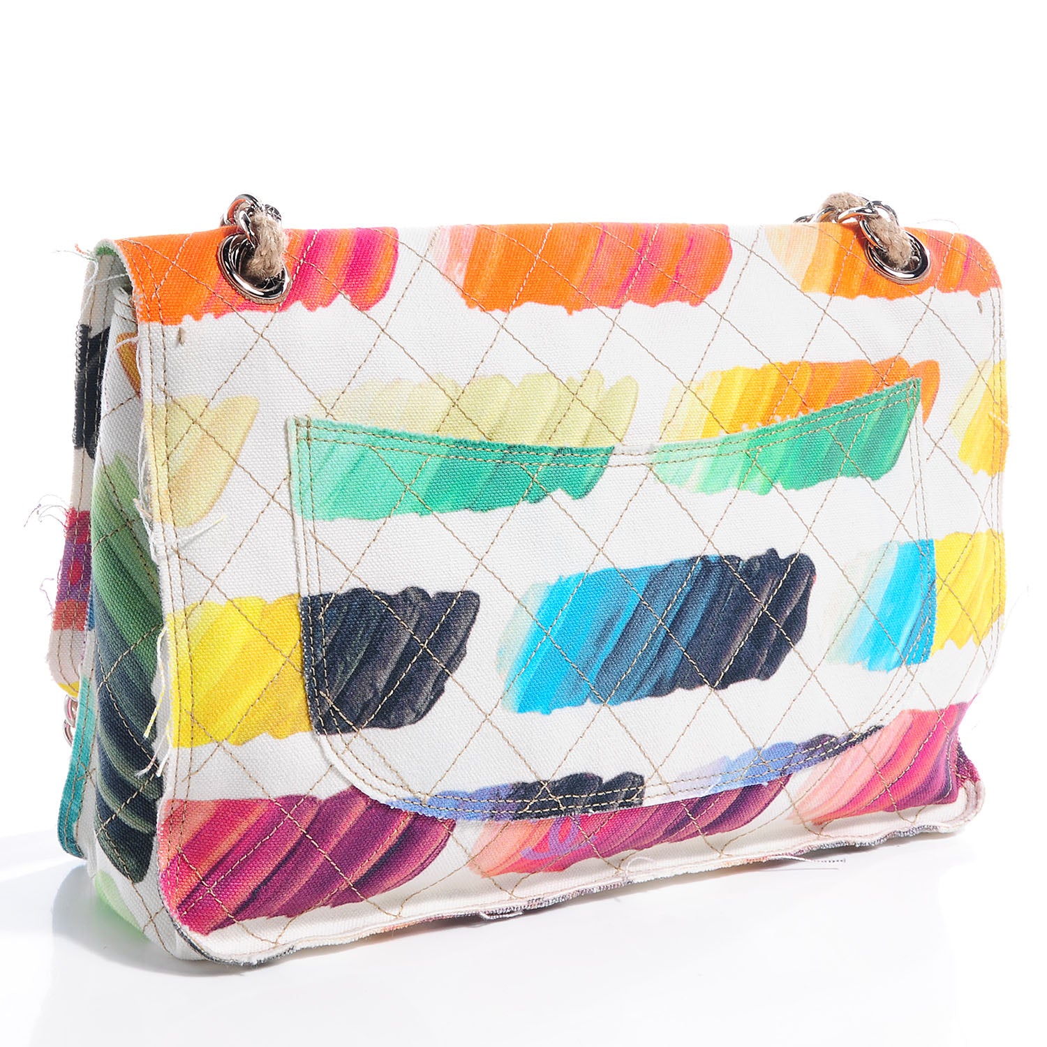 Chanel Canvas Jumbo Colorama Flap Multicolor 3 of 8