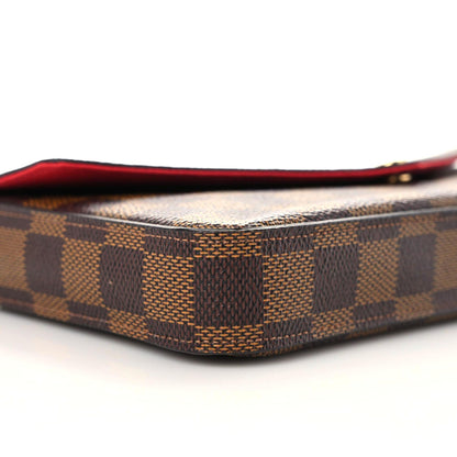 Louis Vuitton Damier Ebene Pochette Felicie Chain Wallet 6 of 13