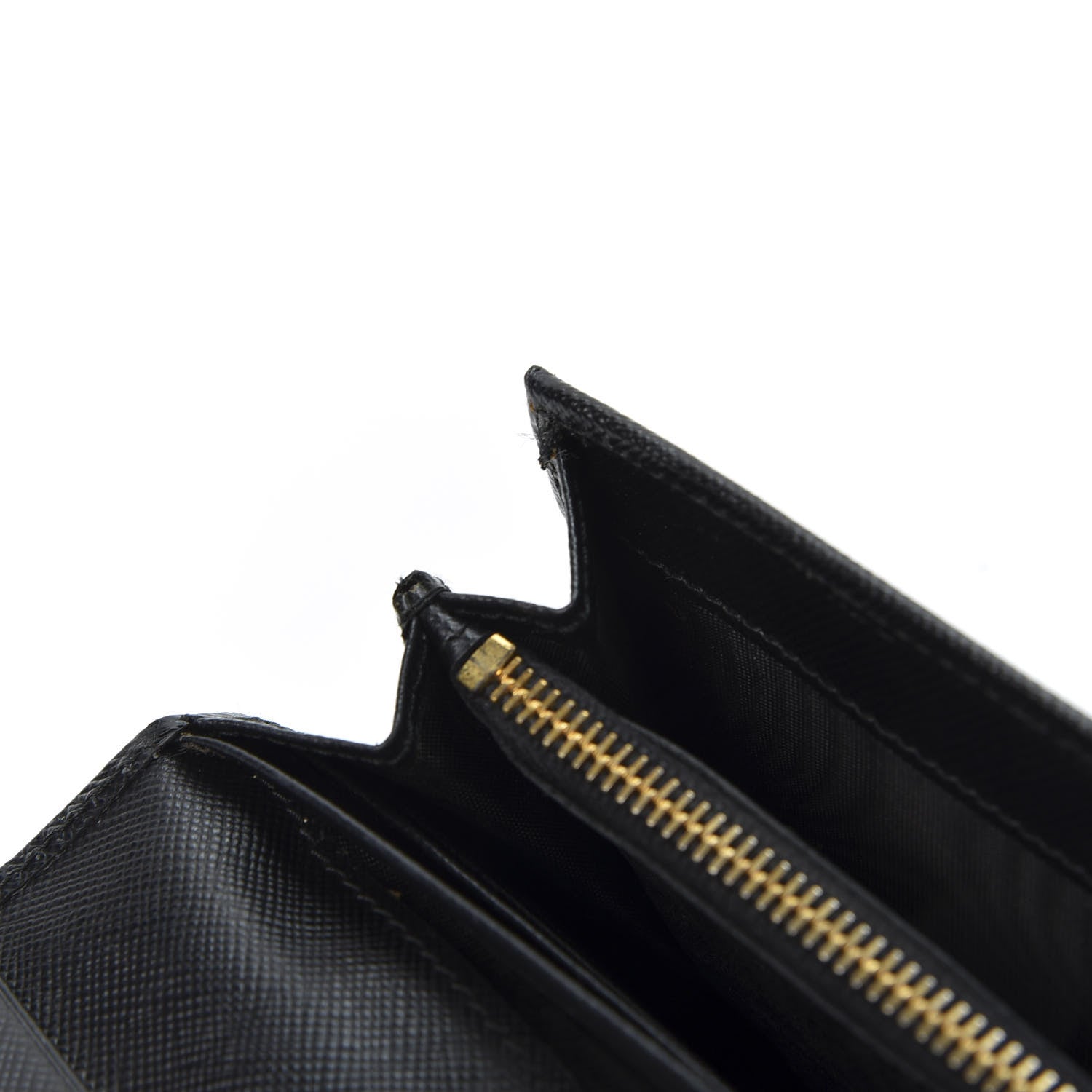 Prada Saffiano Bow Continental Wallet Nero Black 8 of 10