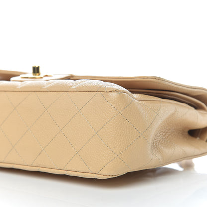Chanel Caviar Quilted Medium Double Flap Beige 6 of 12