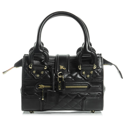 Burberry Leather Quilted Mini Manor Bag Black 1 of 9