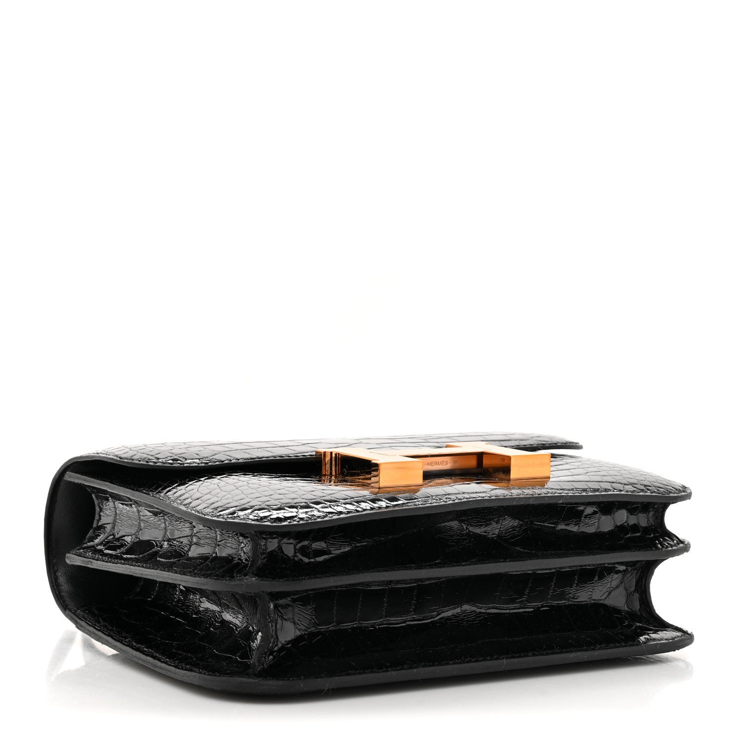 Hermes Shiny Alligator Constance 18 Black 4 of 12
