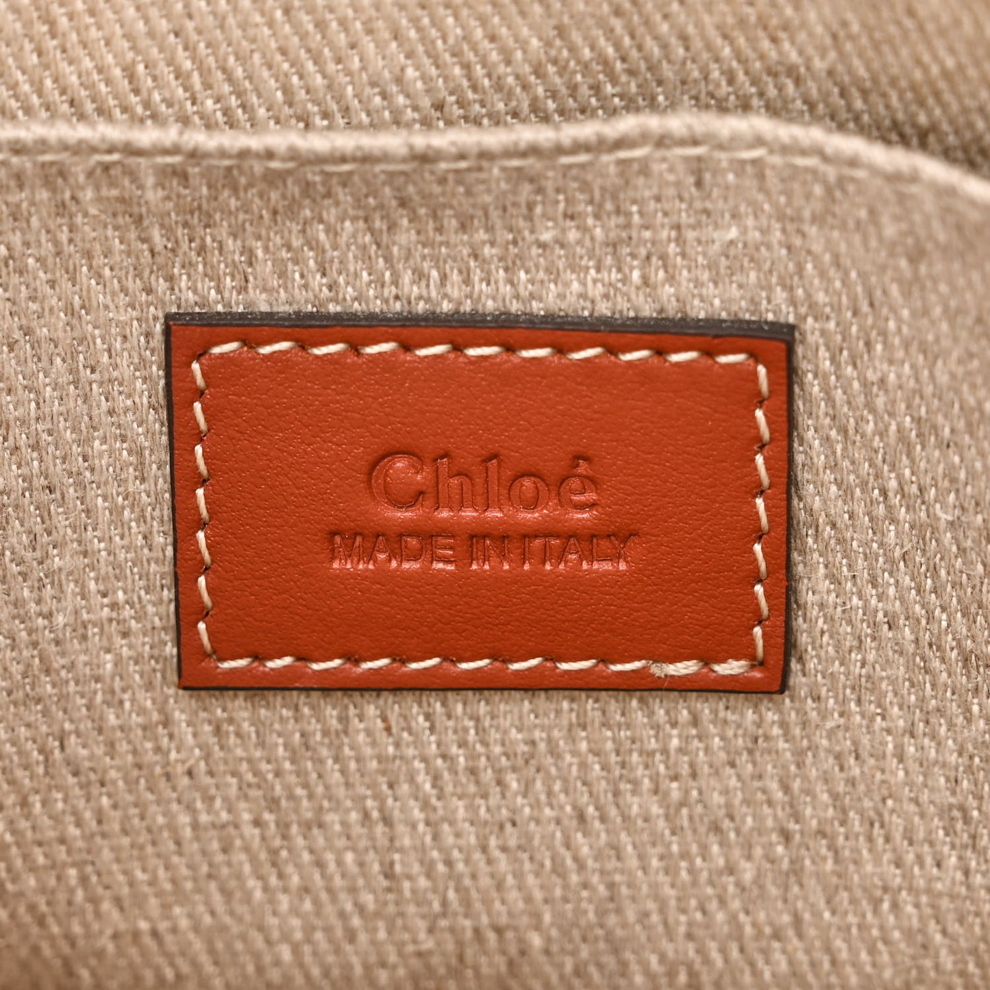 Linen Calfskin Small Woody Ribbon Tote With Strap White Brown