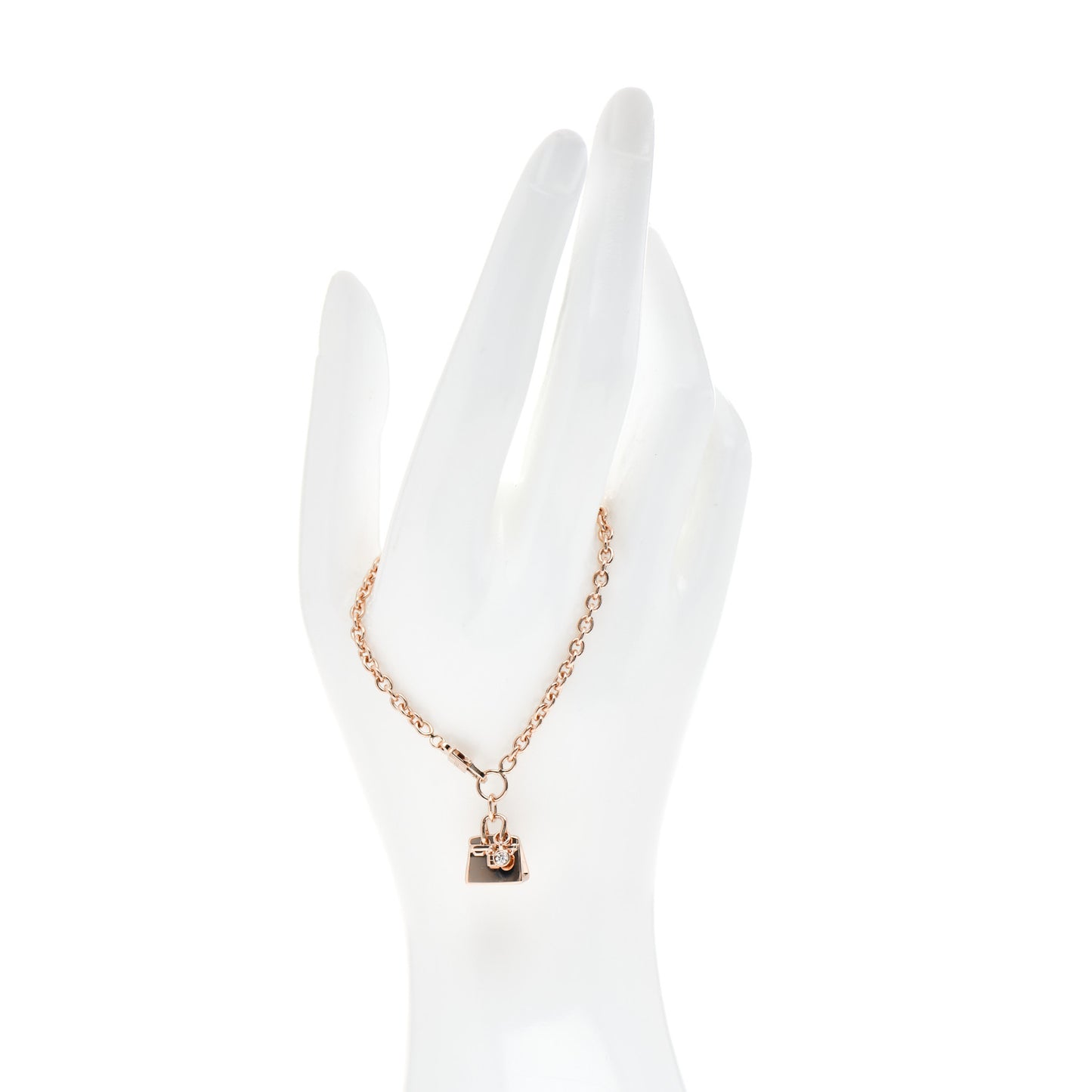 18K Rose Gold Diamond Birkin Bracelet SH