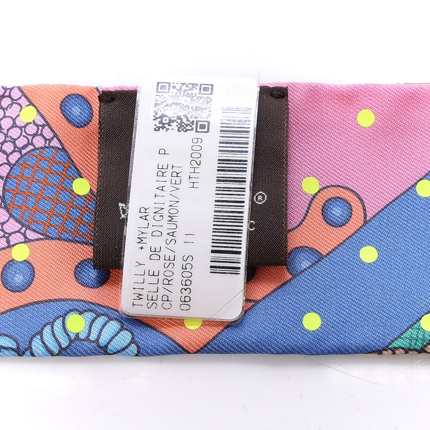 Silk Selle de Dignitaire Plumetis Twilly Rose Saumon Vert