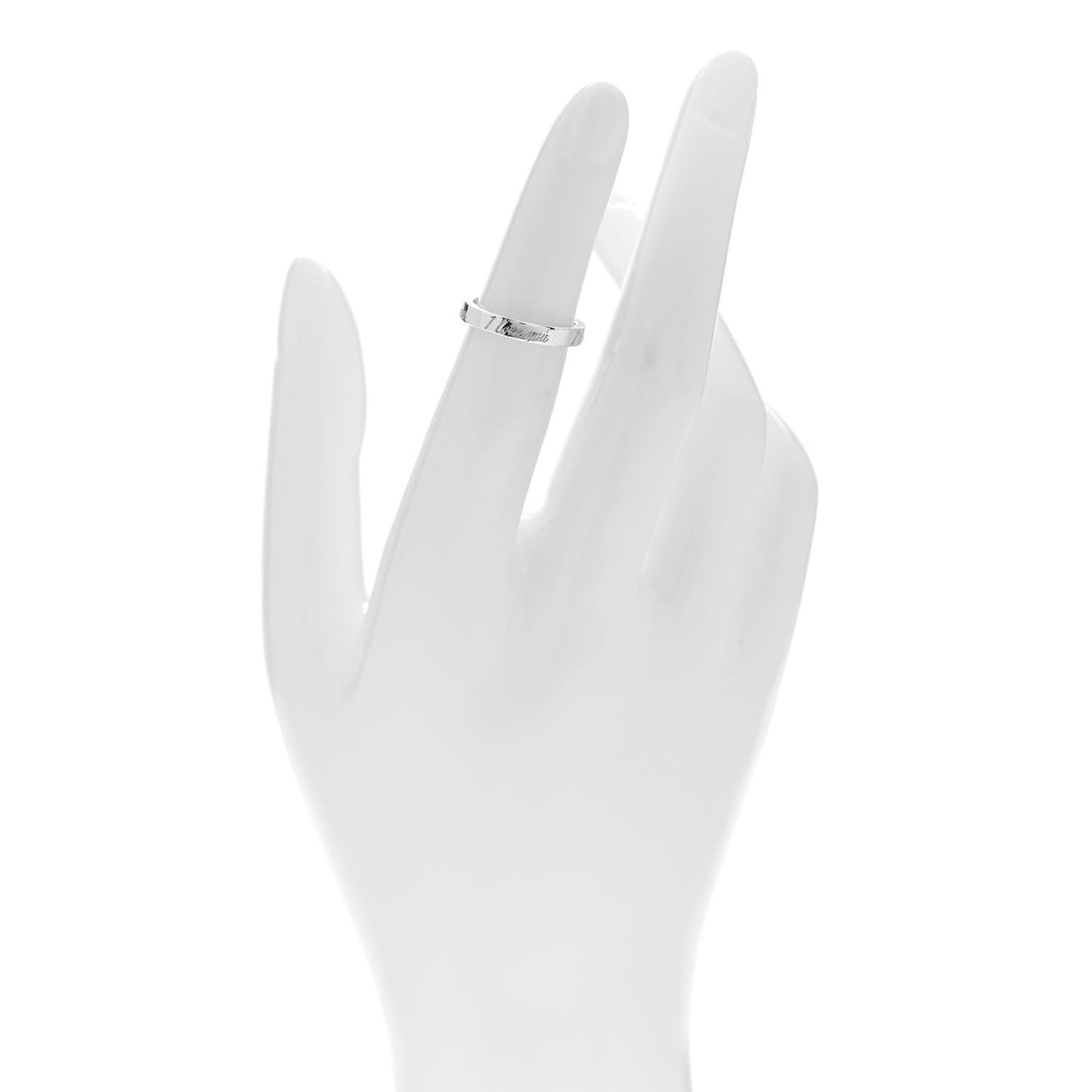Sterling Silver Narrow Notes Ring 47 4