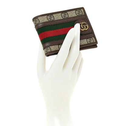 Gucci GG Supreme Monogram Web Mens Ophidia Bi-Fold Wallet Beige New Acero 2 of 15